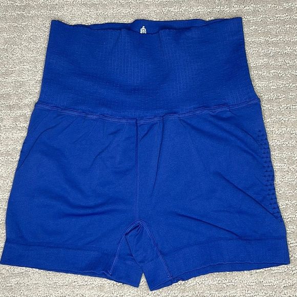FREE PEOPLE | NWOT Good Karma Running Shorts in Blue Indigo * - Picture 5 of 6